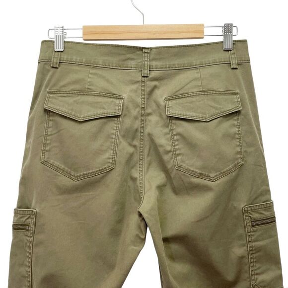 Athleta Summit Cotton Cargo Pant in Tortuga Olive Side Stripe Women’s Size 4 - Picture 9 of 15